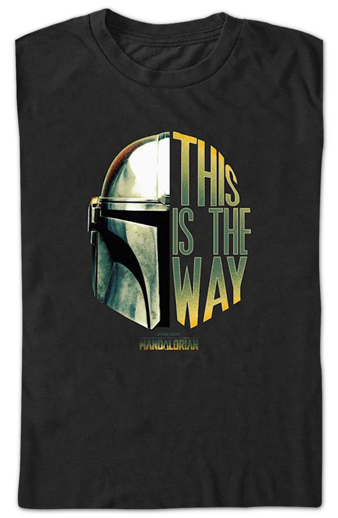 Mandalorian This Is The Way Helmet Star Wars T-Shirt - Image 2