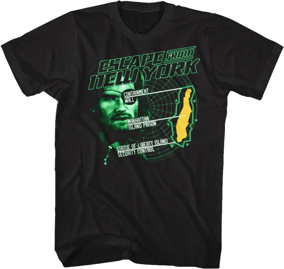 Manhattan Island Prison Escape From New York T-Shirt