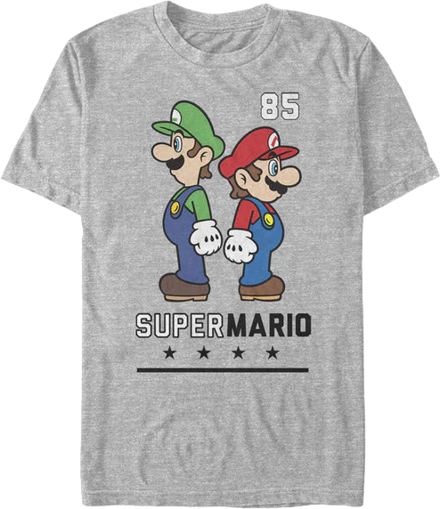 Mario & Luigi Back To Back Super Mario Bros. T-Shirt