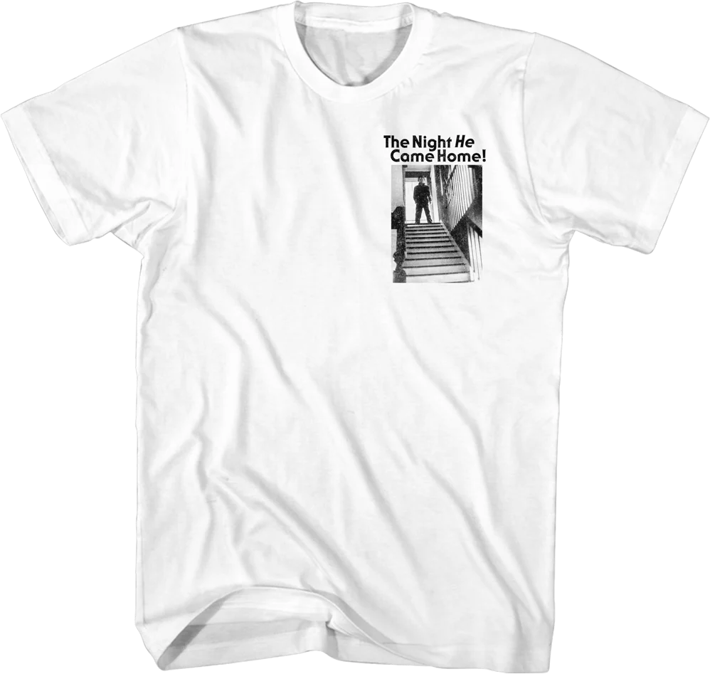 Michael Myers Staircase Photos Halloween T-Shirt - Image 3