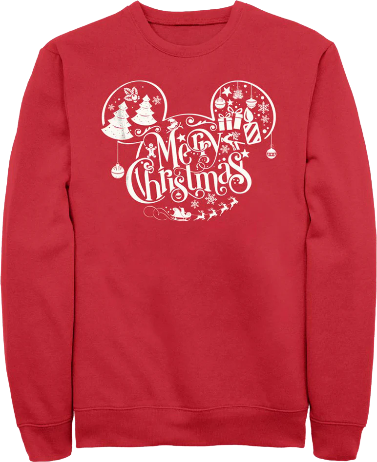 Mickey Mouse Merry Christmas Disney Sweatshirt