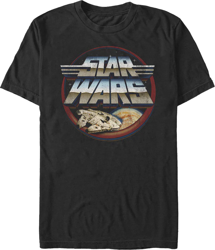 Millennium Falcon And Winged Logo Star Wars T-Shirt