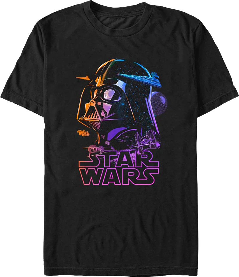 Neon Galactic Empire Darth Vader Star Wars T-Shirt