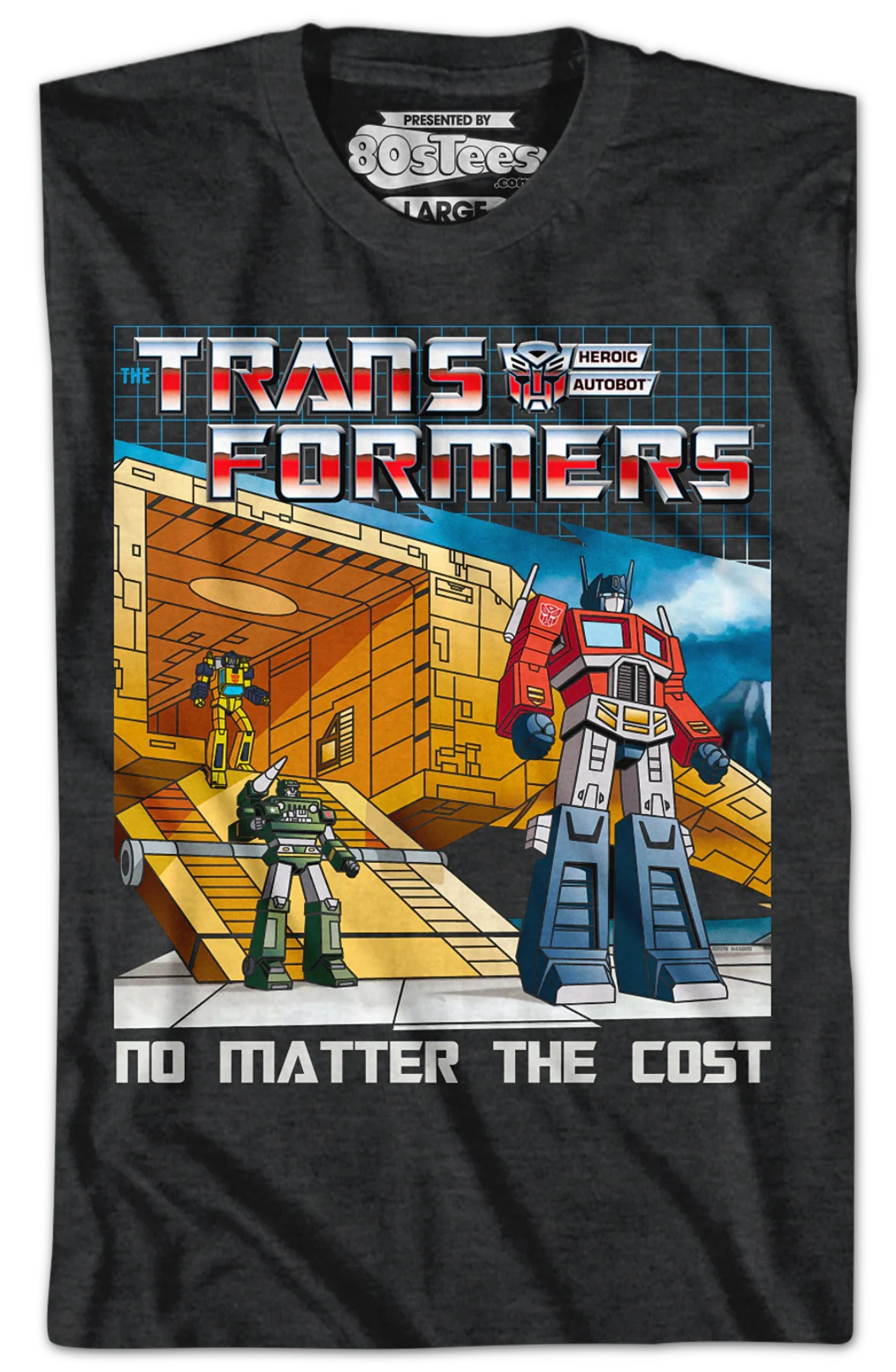 No Matter The Cost Black Heather Transformers T-Shirt - Image 2