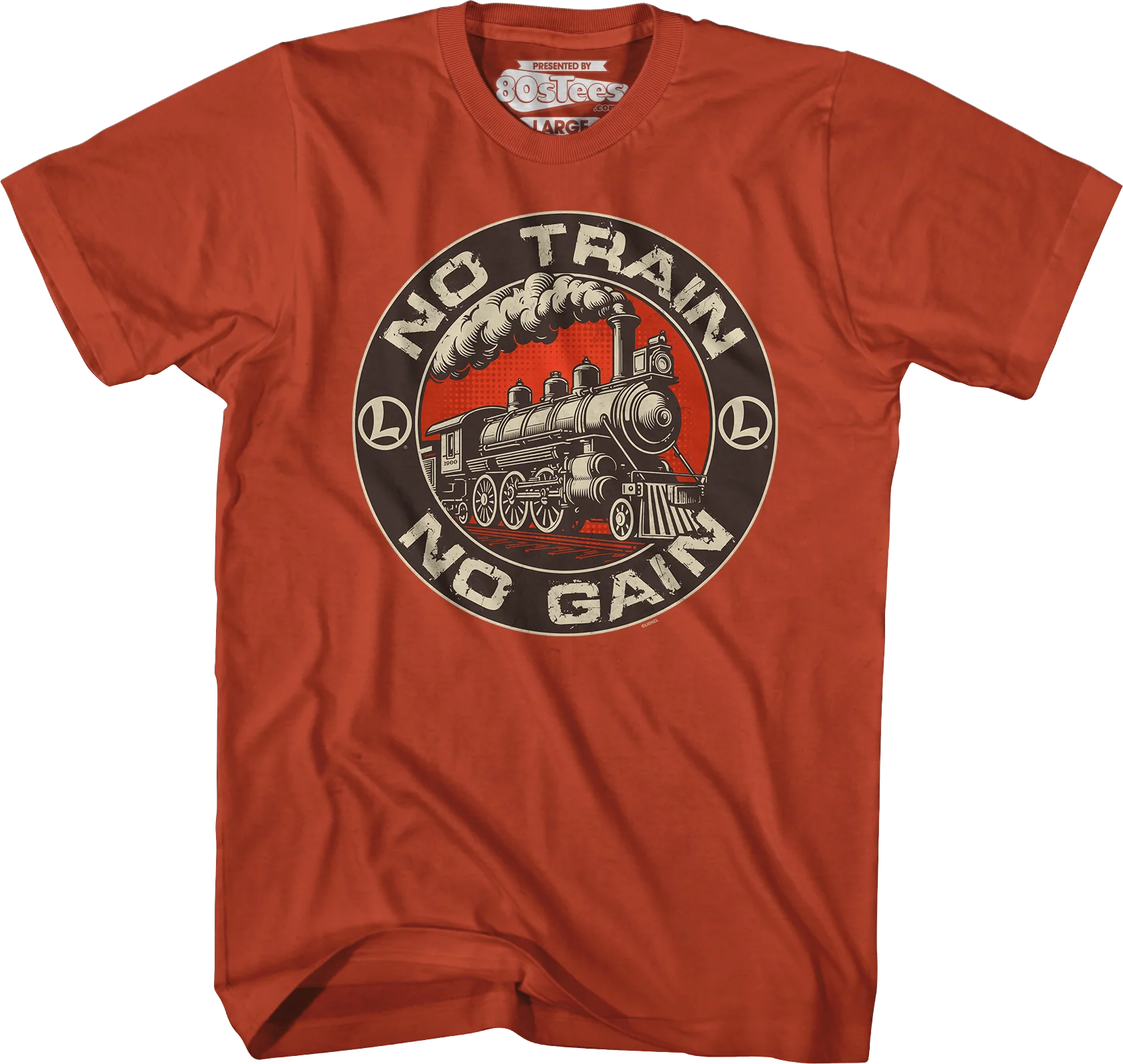 No Train No Gain Lionel Trains T-Shirt - Image 4