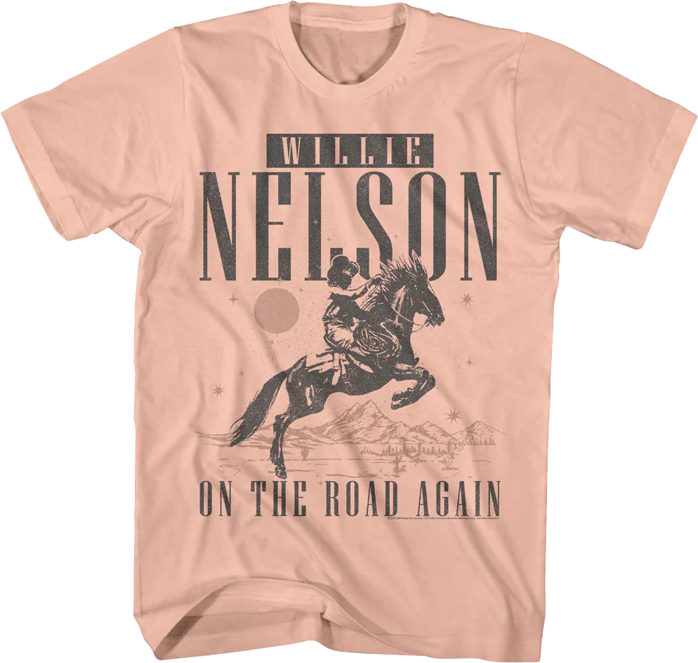 On The Road Again Willie Nelson T-Shirt