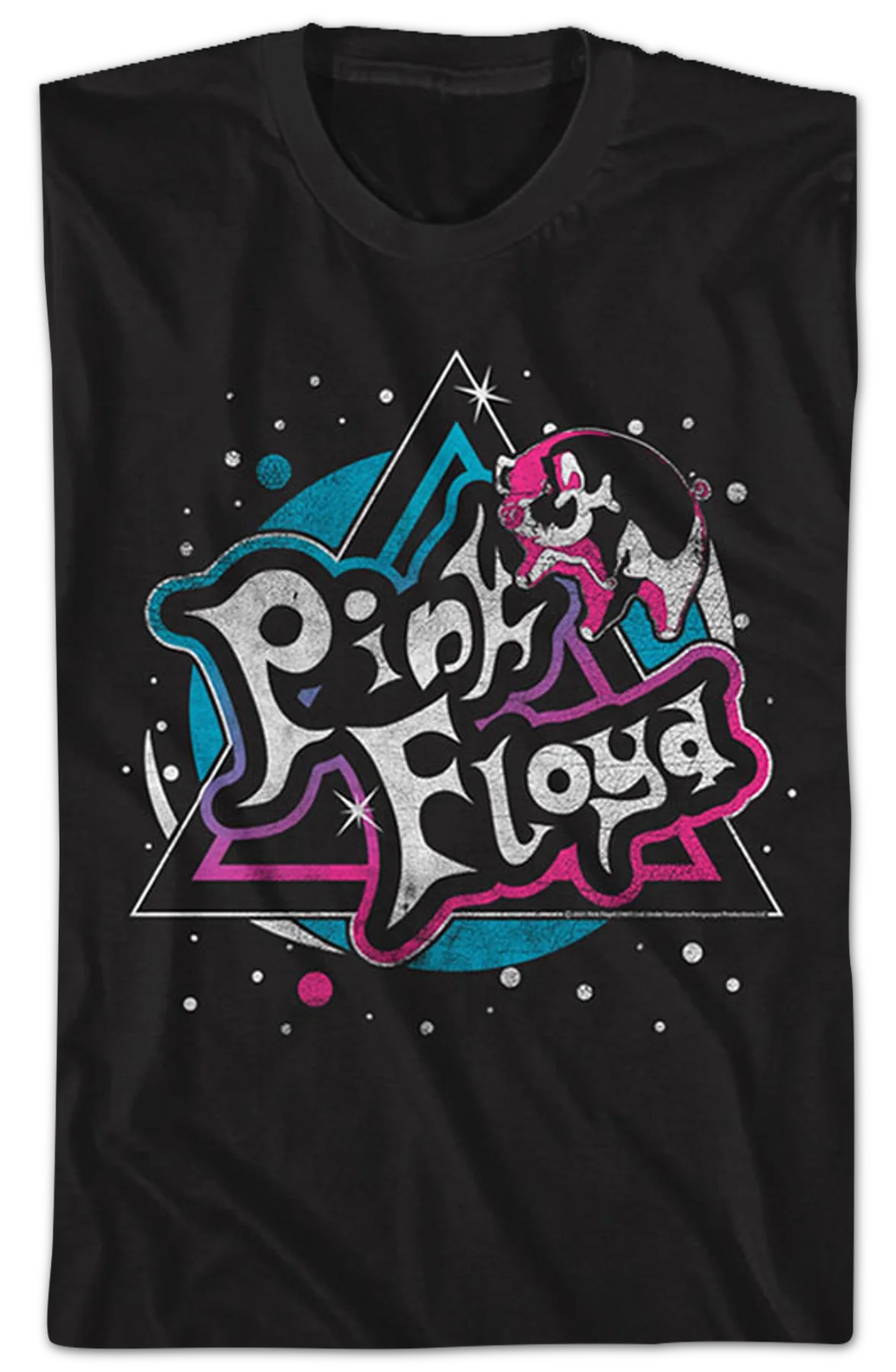 Pig on the Dark Side of the Moon Pink Floyd T-Shirt - Image 2
