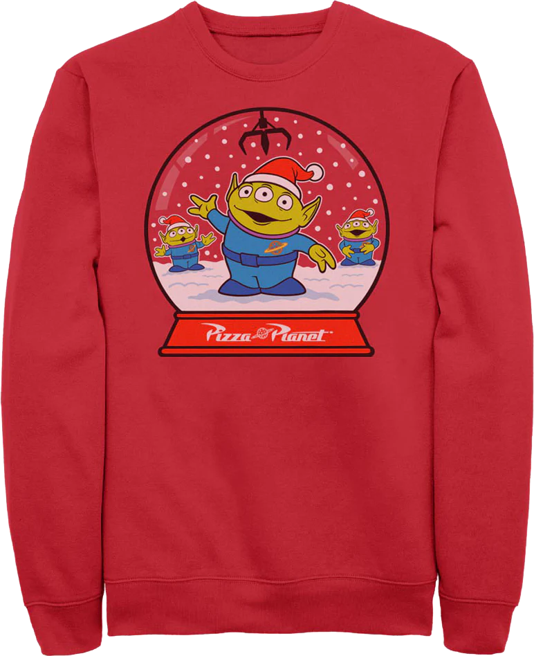 Pizza Planet Snow Globe Toy Story Sweatshirt