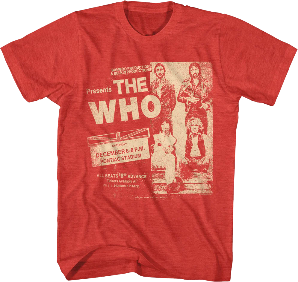 Pontiac Stadium Concert The Who T-Shirt