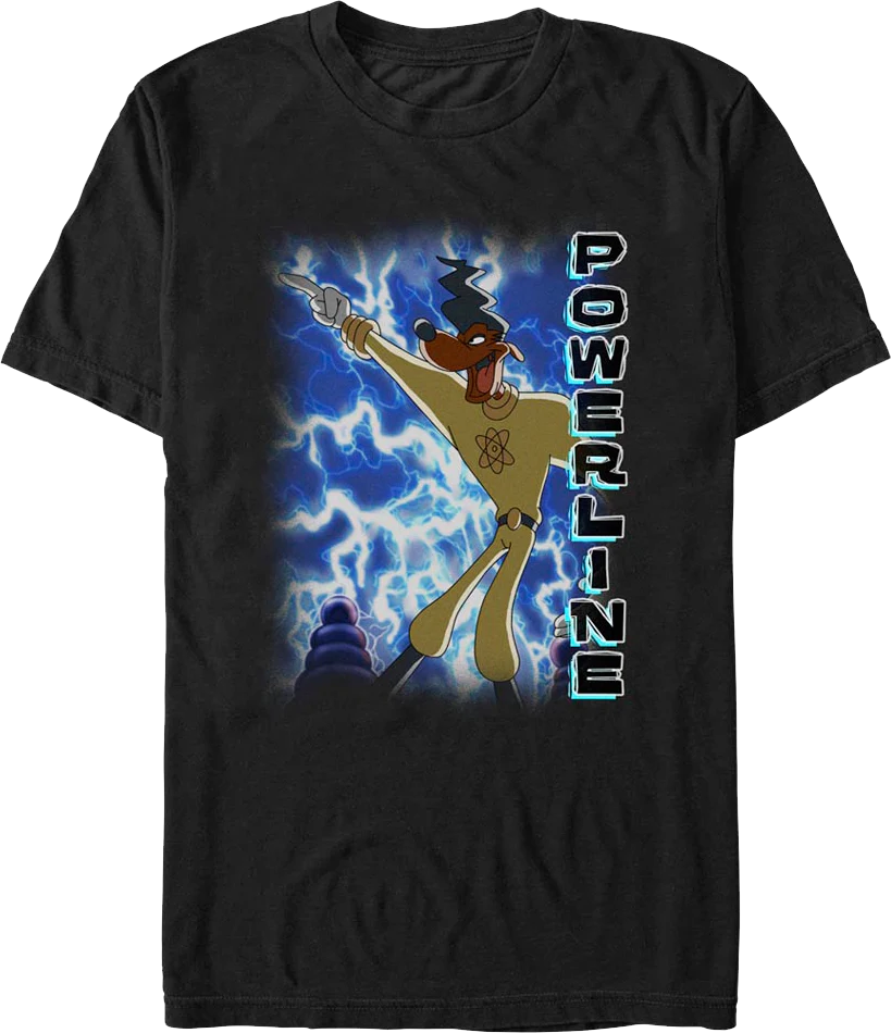 Powerline Lightning Bolts Goofy Movie T-Shirt