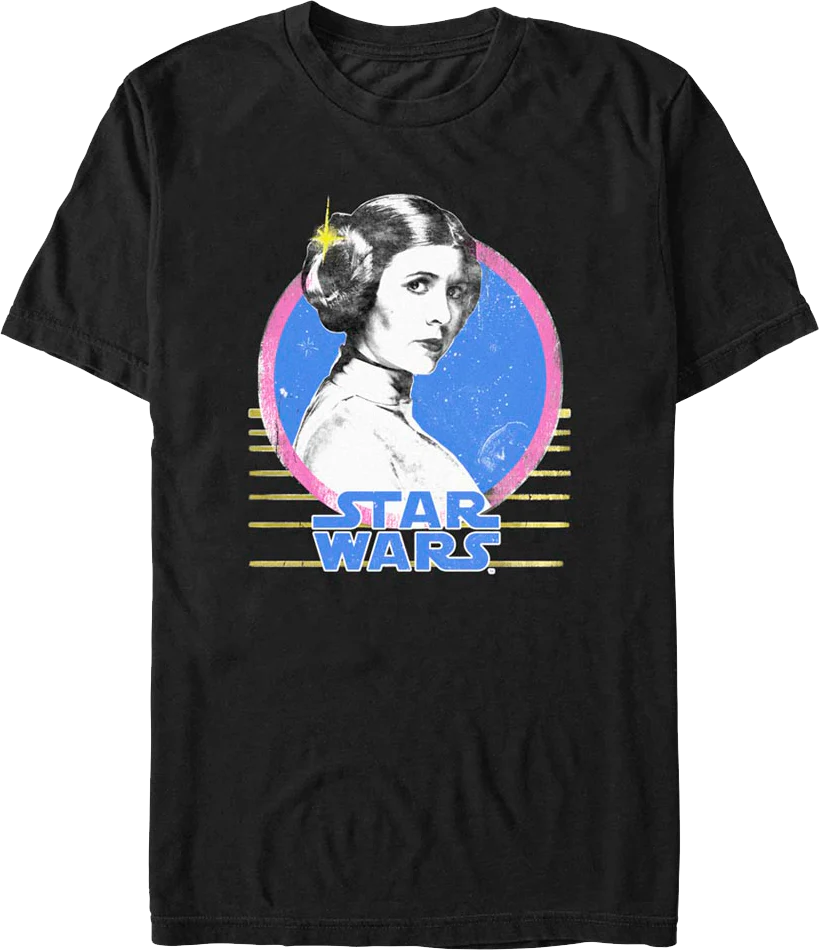 Princess Leia Retro Circle Star Wars T-Shirt