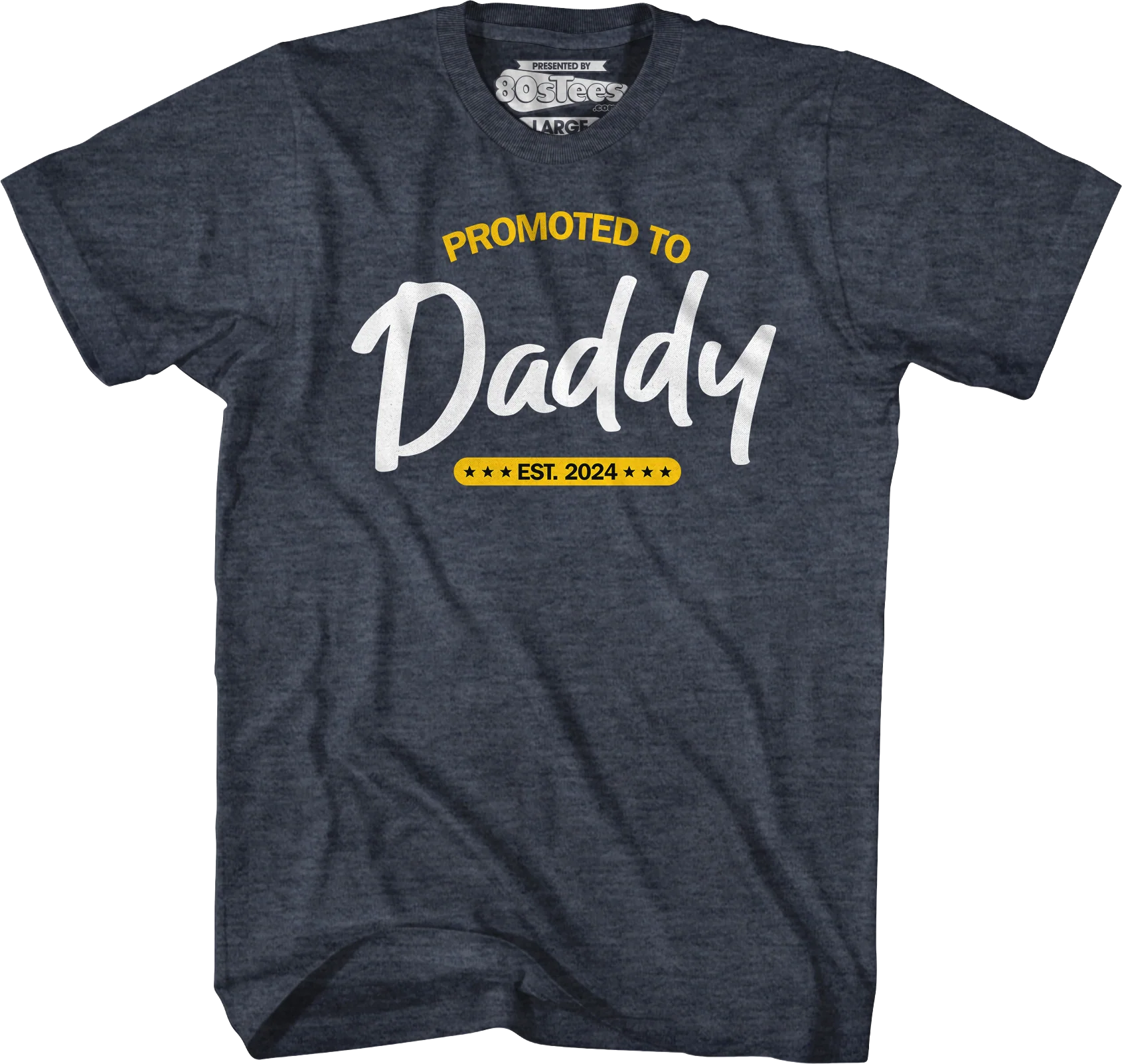 Promoted To Daddy Est. 2024 T-Shirt - Image 5