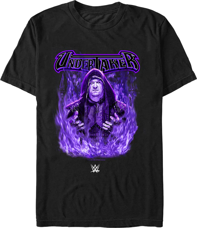 Purple Flames Undertaker T-Shirt