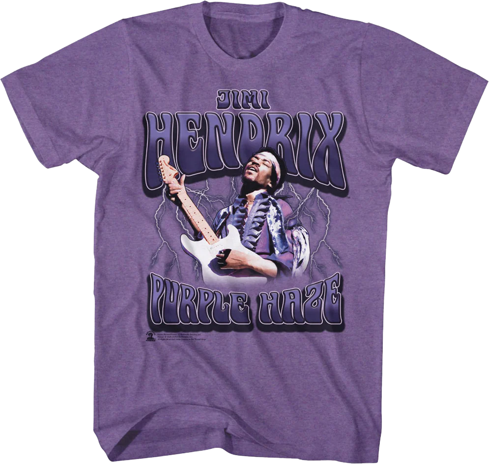 Purple Haze Lightning Jimi Hendrix T-Shirt