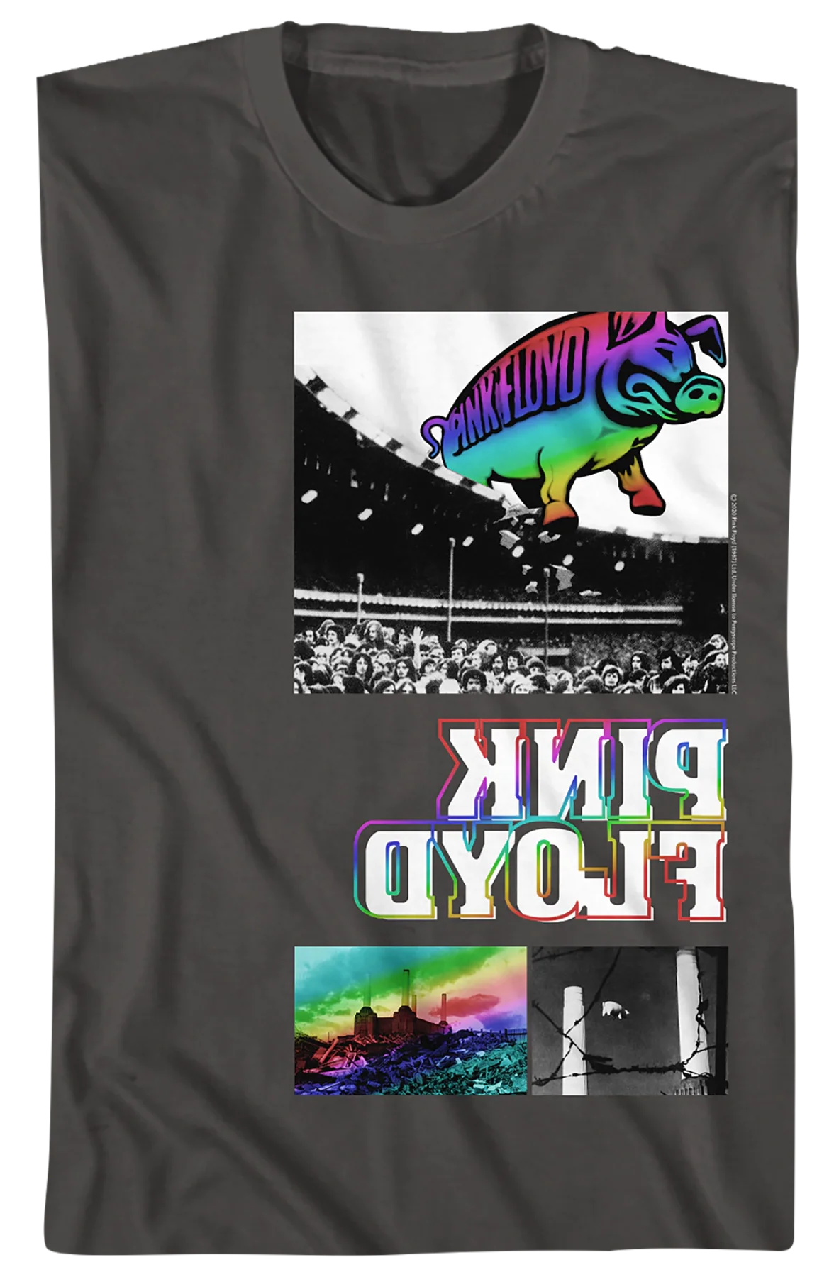 Rainbow Animals Pink Floyd T-Shirt - Image 2
