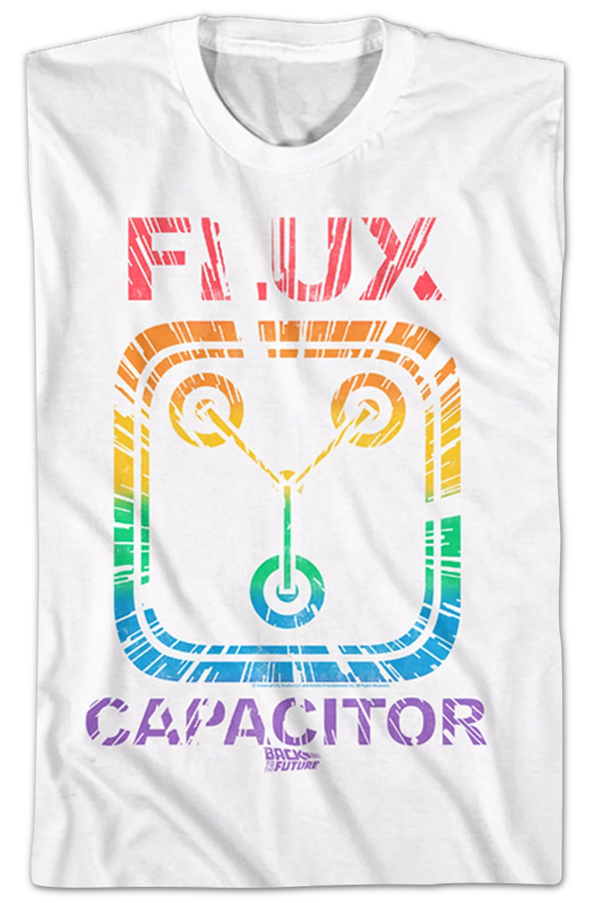 Rainbow Flux Capacitor Back To The Future T-Shirt - Image 2