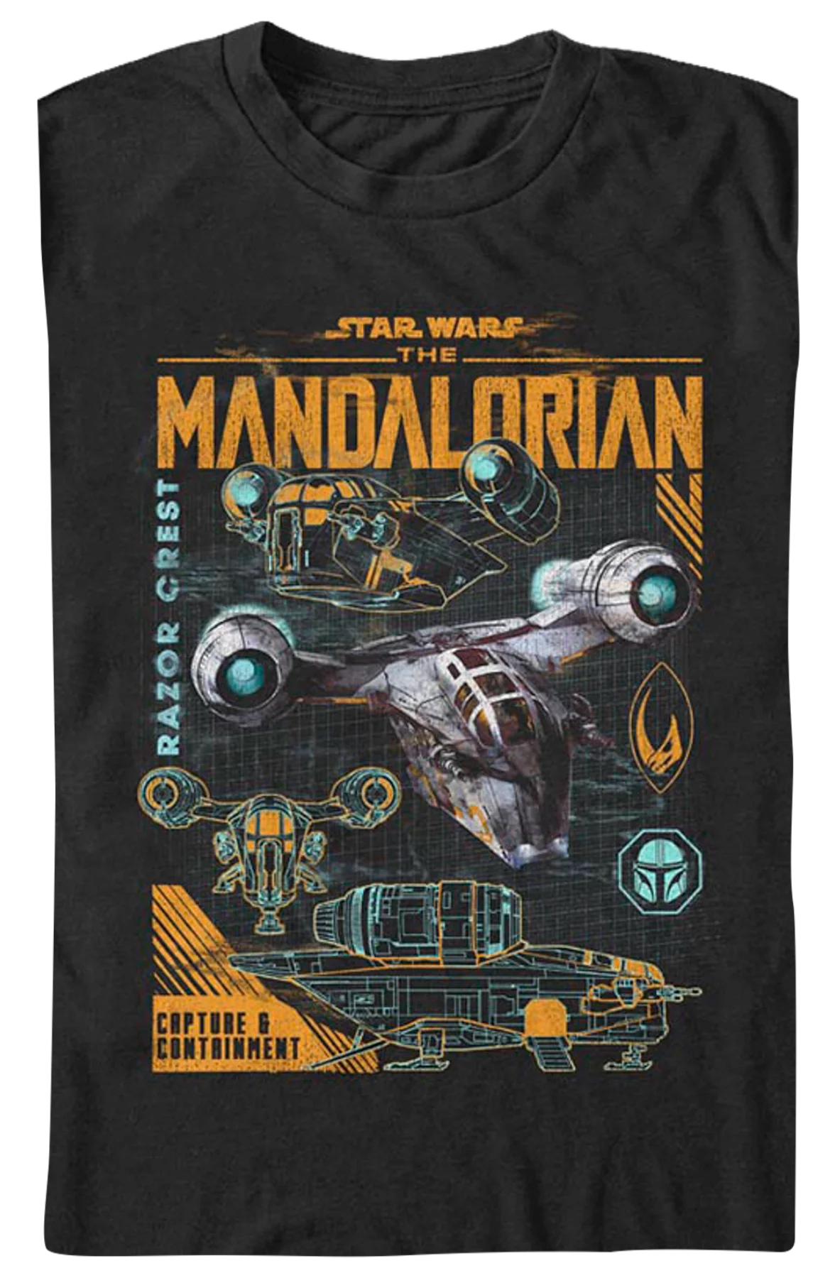 Razor Crest The Mandalorian Star Wars T-Shirt - Image 2