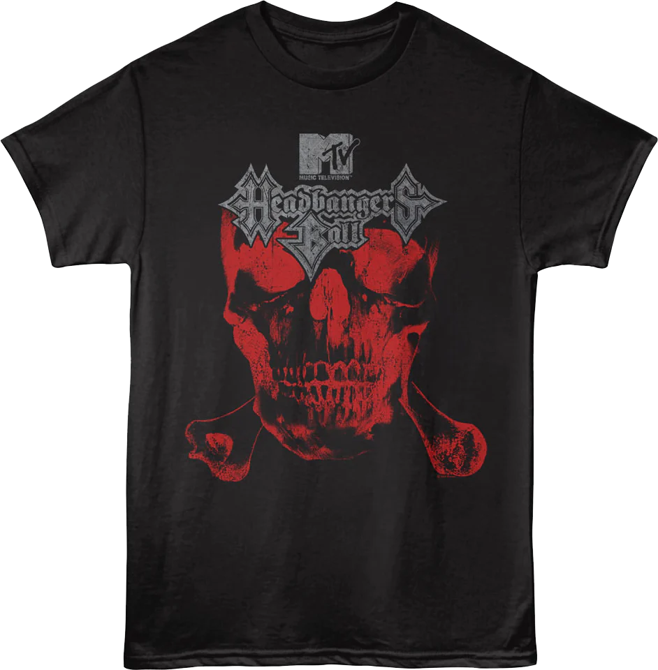 Red Skull Headbangers Ball MTV T-Shirt