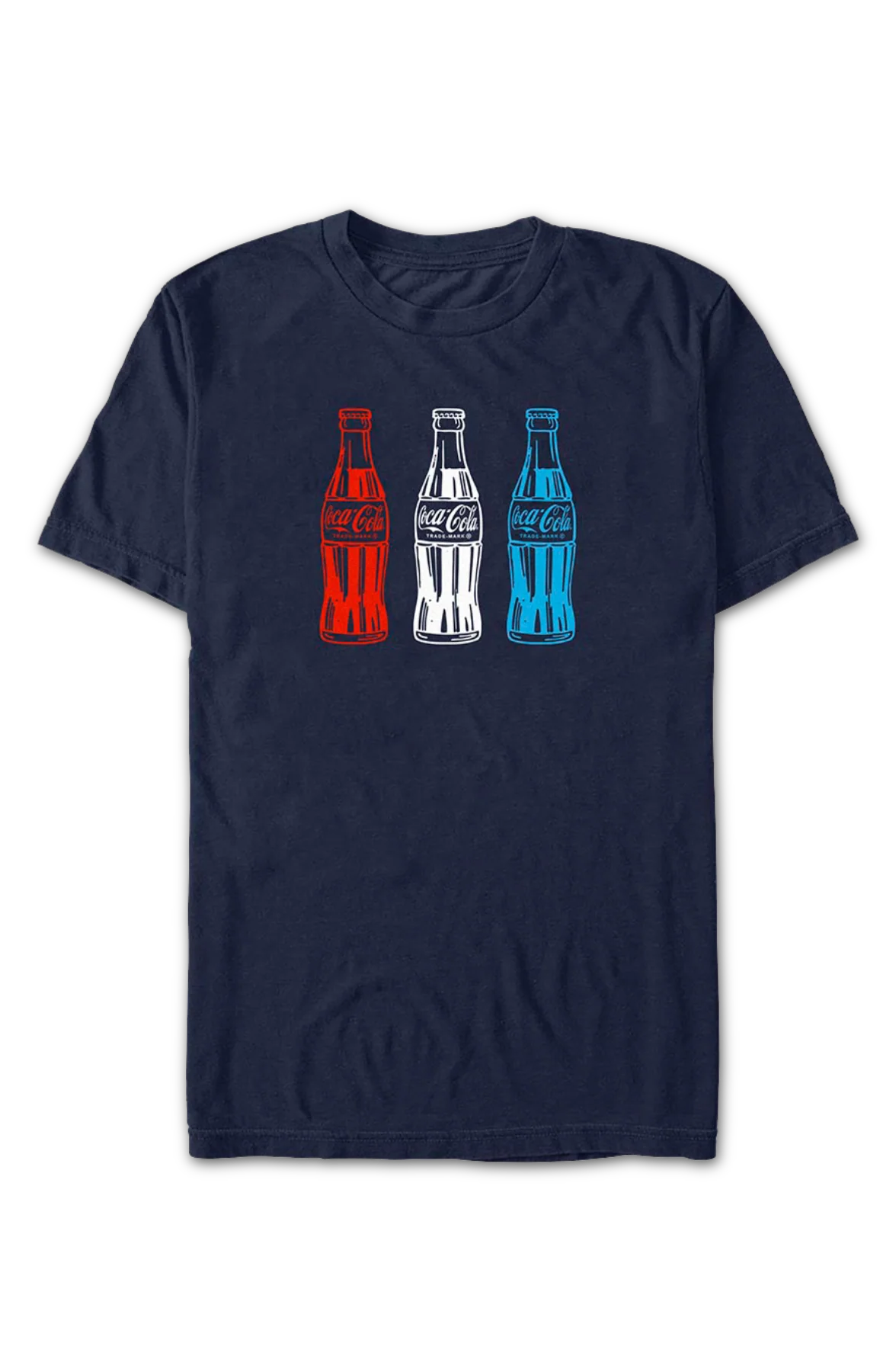 Red White and Blue Bottles Coca-Cola T-Shirt - Image 2