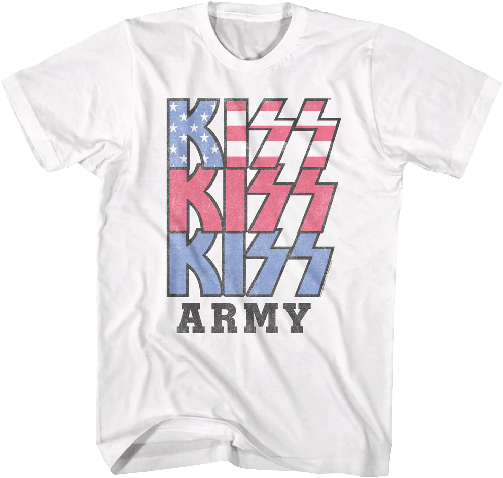 Red White Blue KISS Army T-Shirt
