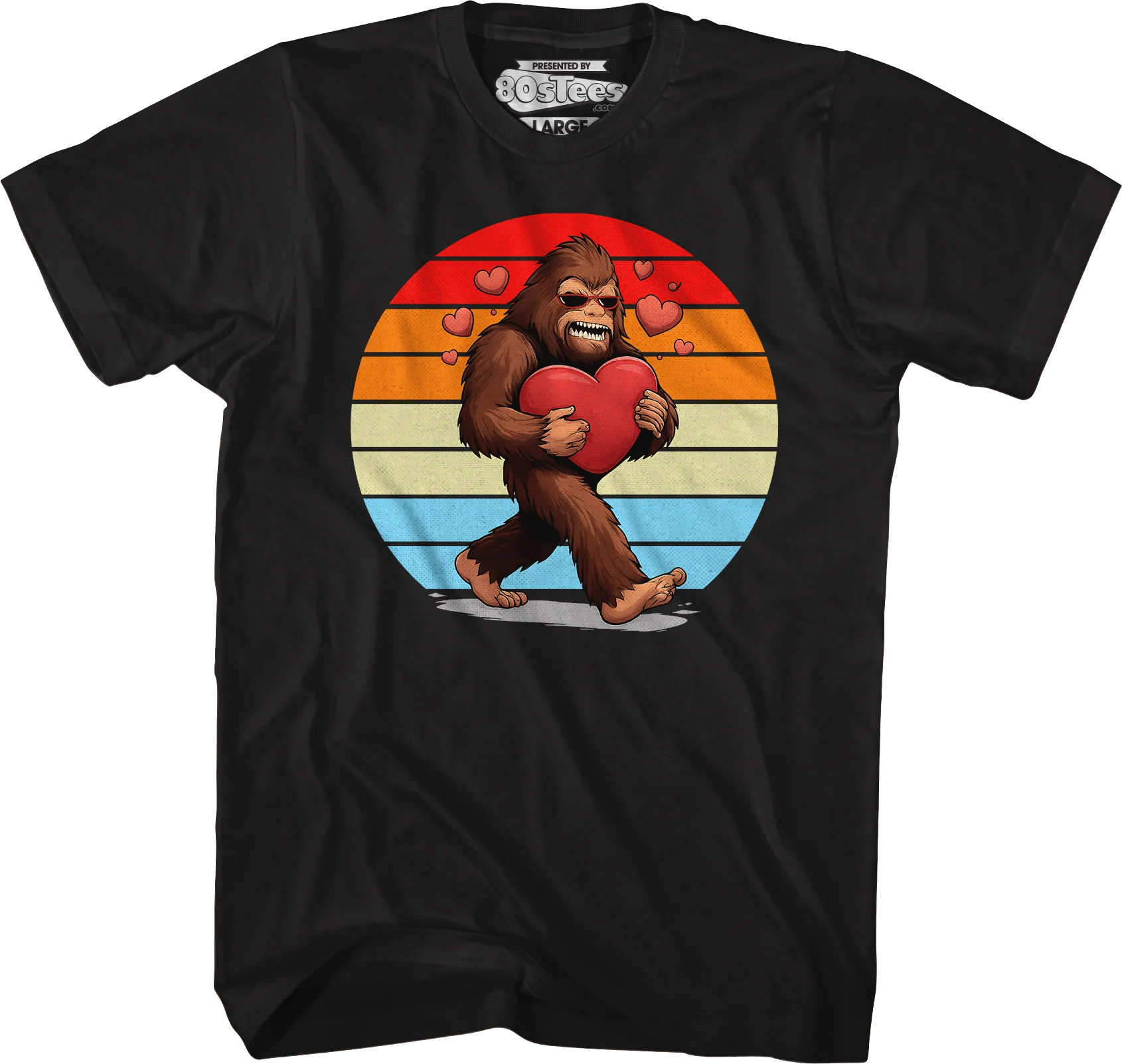 Retro Bigfoot Love T-Shirt