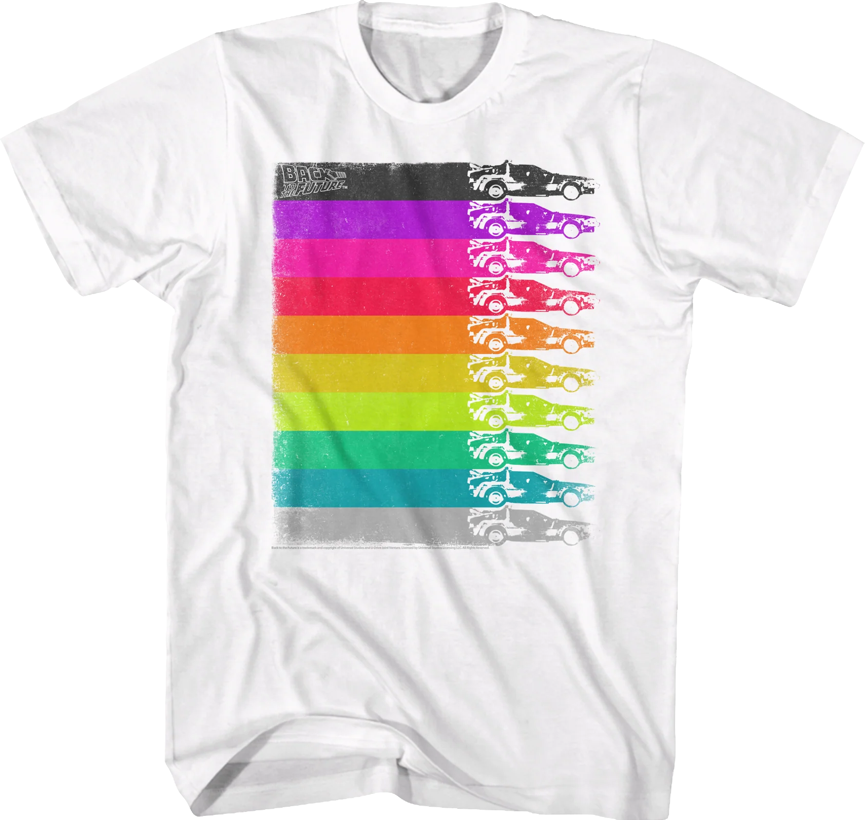 Retro DeLorean Colors Back To The Future T-Shirt