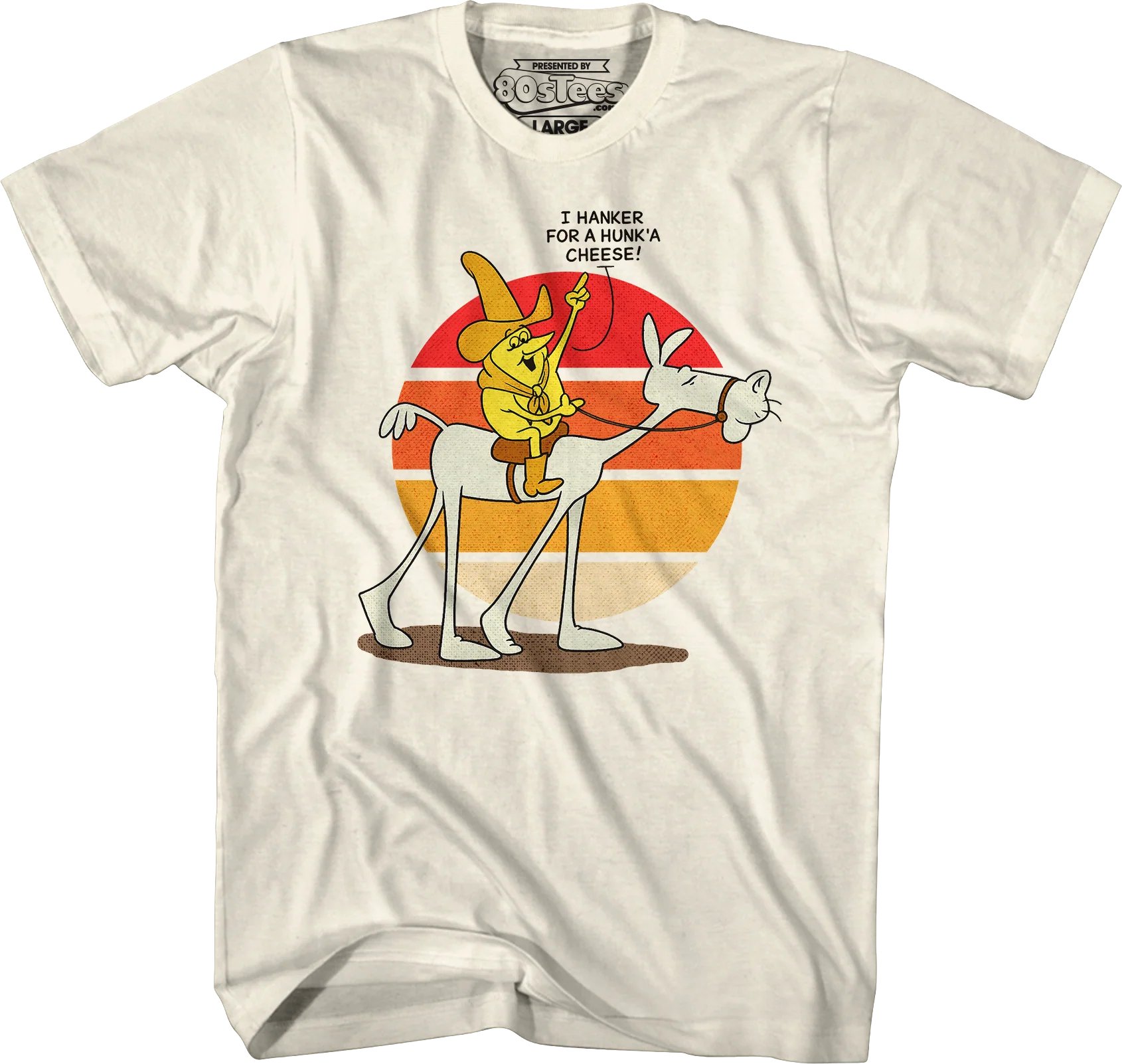 Retro Hanker For A Hunk'A Cheese Time For Timer T-Shirt - Image 3