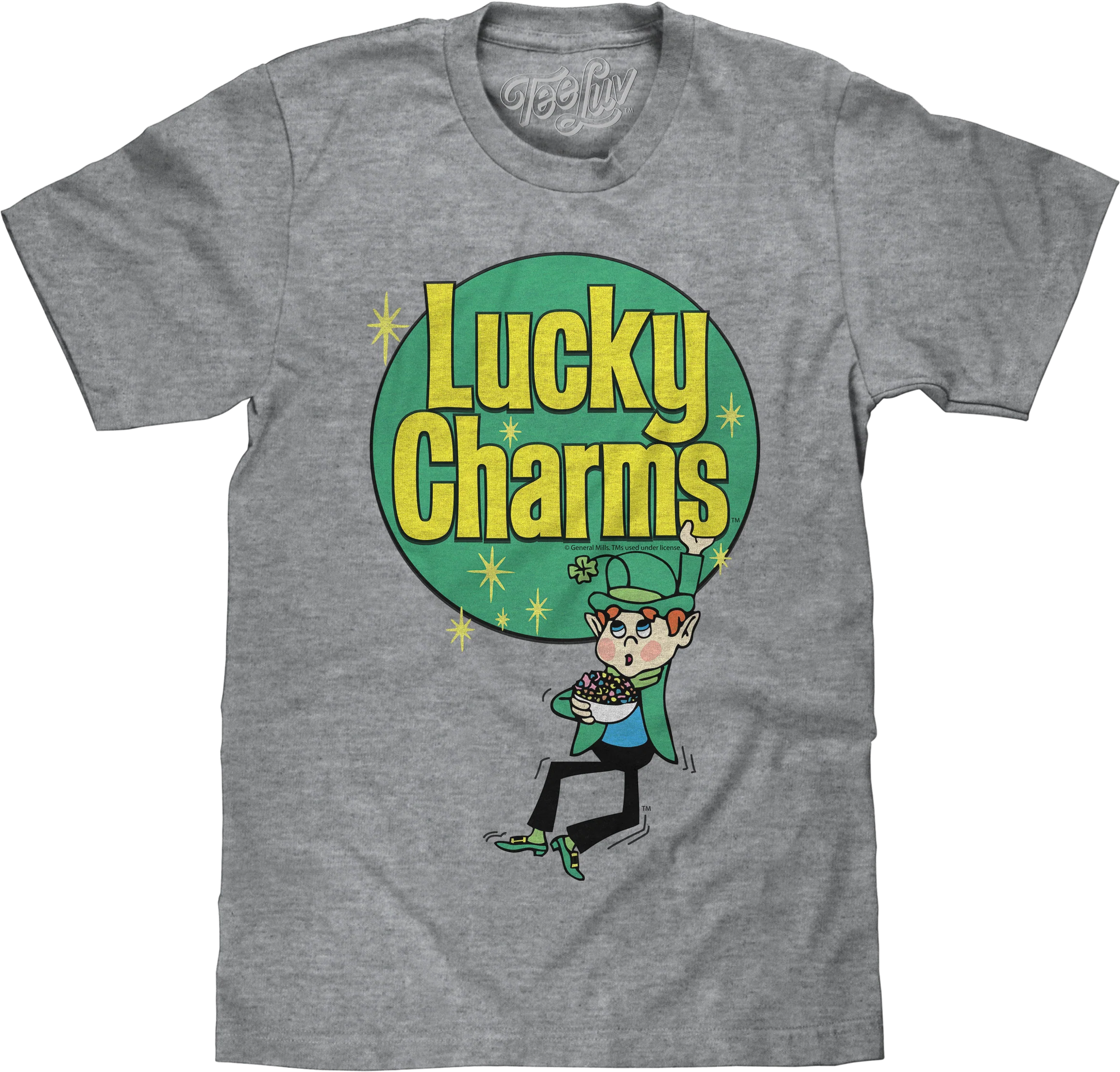 Retro Leprechaun And Logo Lucky Charms T-Shirt