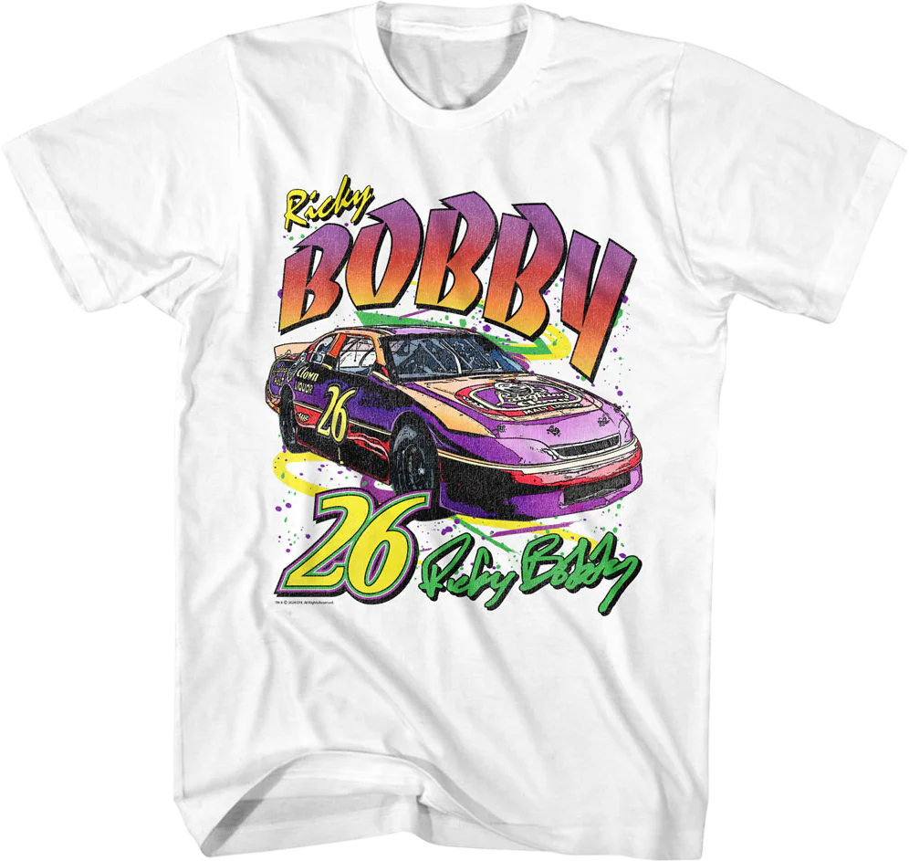 Retro Ricky Bobby Autograph Talladega Nights T-Shirt