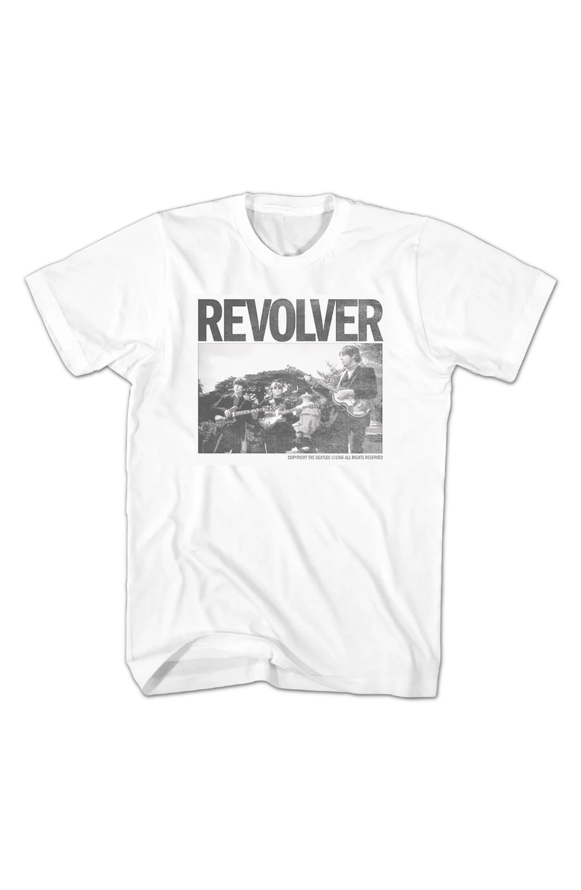 Revolver Black & White Photo Beatles T-Shirt - Image 2