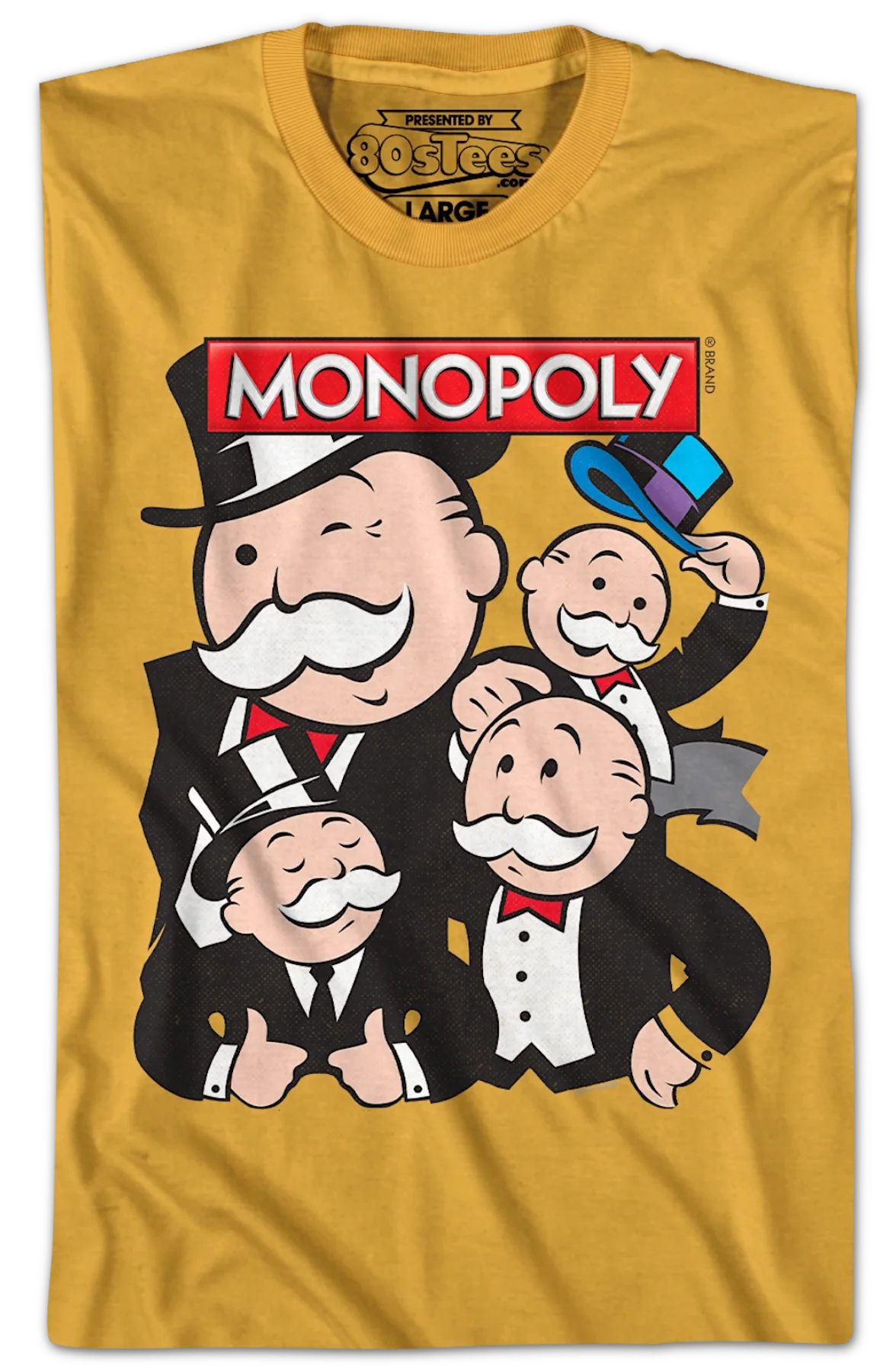 Rich Uncle Pennybags Collage Monopoly T-Shirt - Image 3