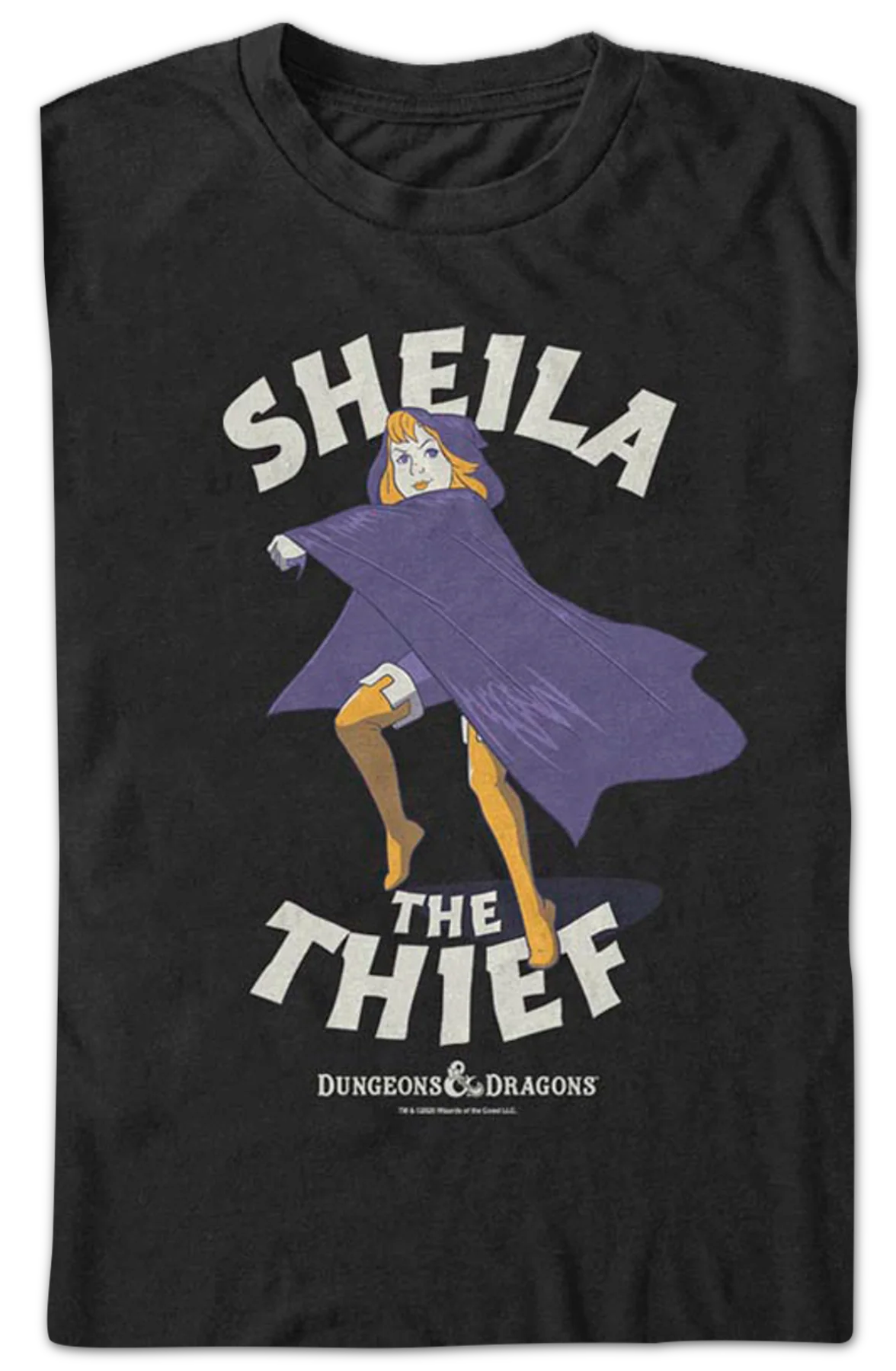 Sheila The Thief Action Pose Dungeons & Dragons T-Shirt - Image 2