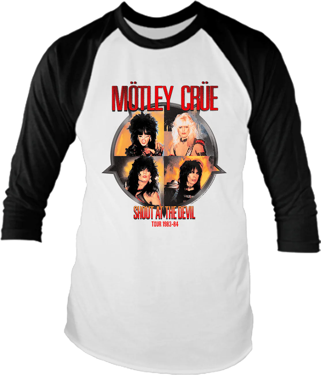 Shout At The Devil Motley Crue Raglan Baseball Shirt