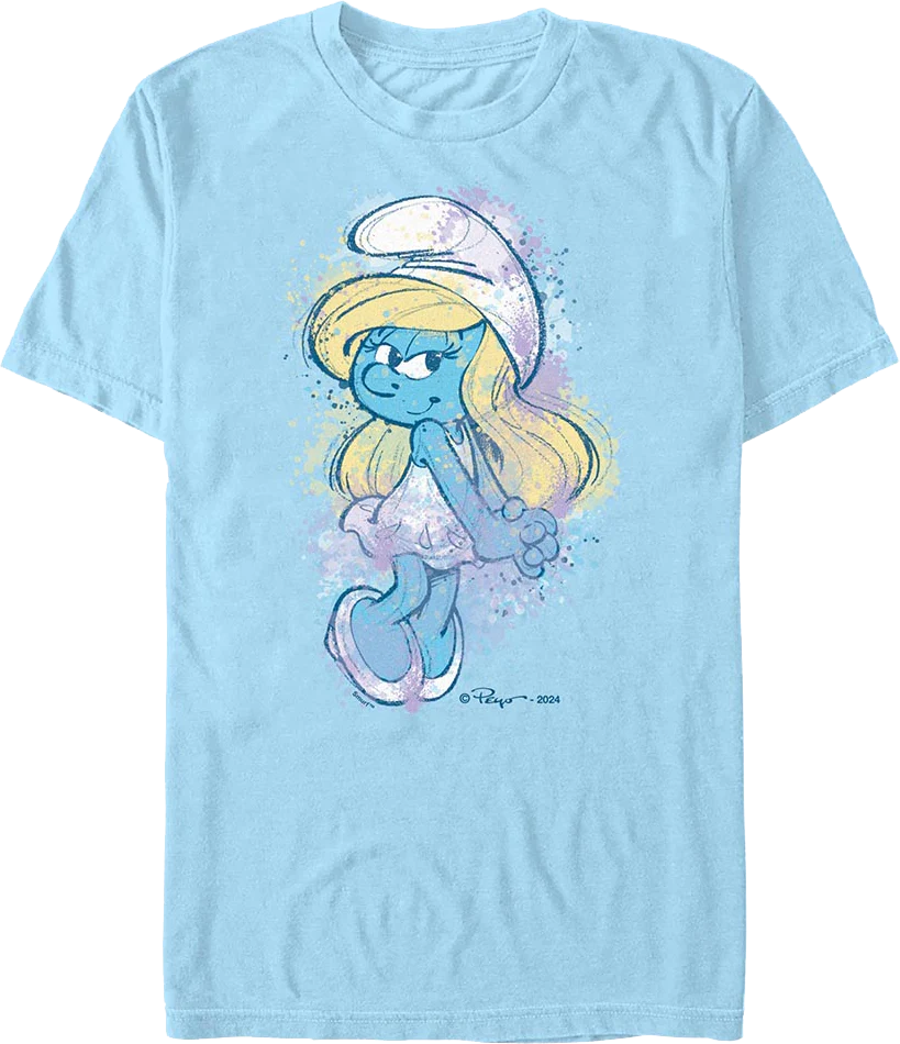 Smurfette Painting Smurfs T-Shirt