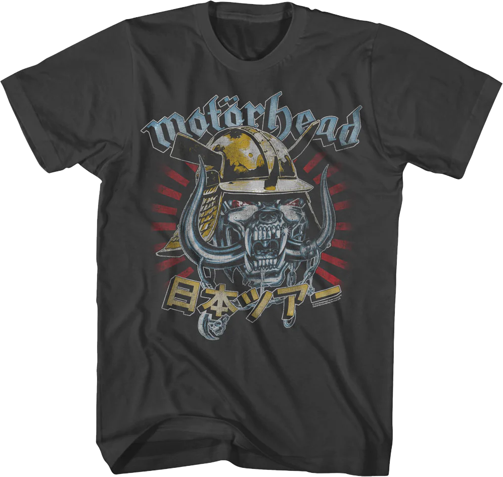 Snaggletooth Samurai Kabuto Helmet Motorhead T-Shirt