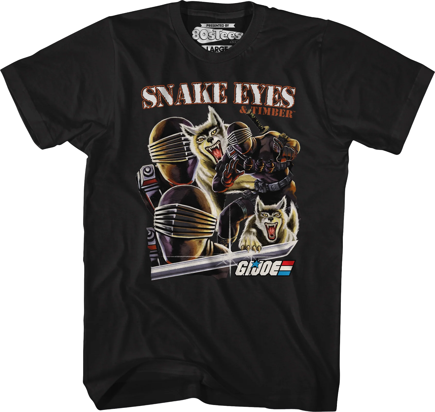 Snake Eyes & Timber Collage GI Joe T-Shirt - Image 4