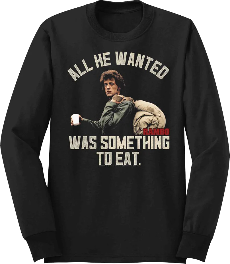 Something To Eat Rambo Long Sleeve Shirt