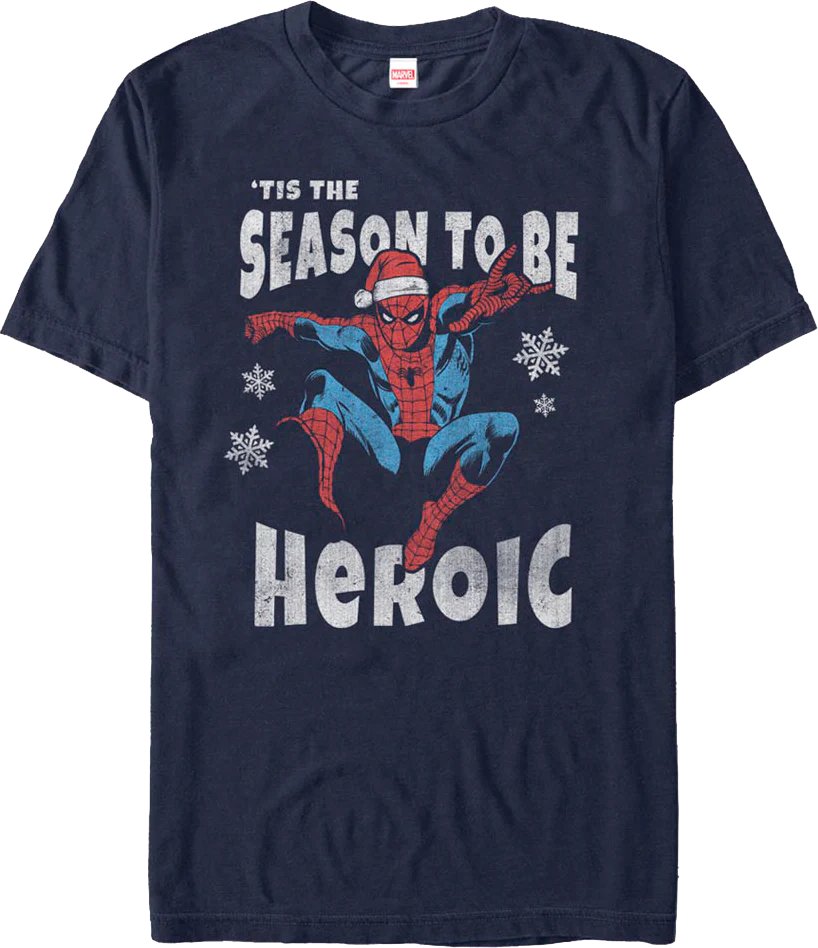 Spider-Man 'Tis The Season To Be Heroic Marvel Comics T-Shirt