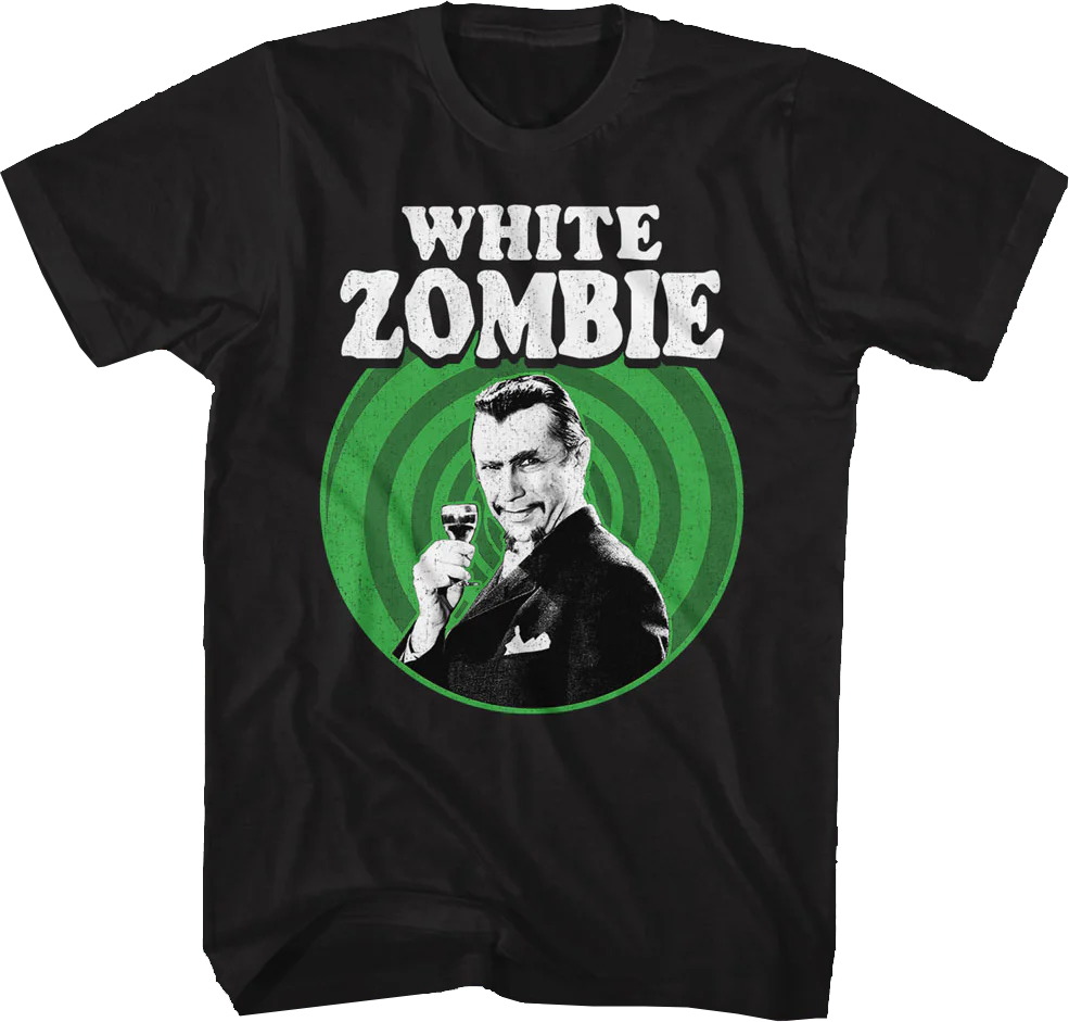 Spiral Poster White Zombie T-Shirt