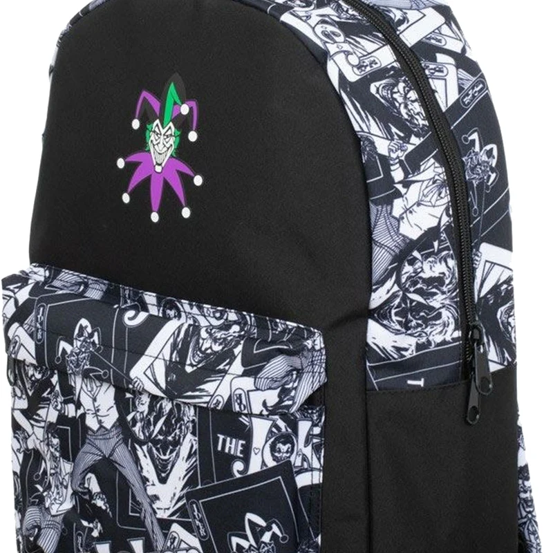 The Joker Panel And Logo DC Comics Backpack