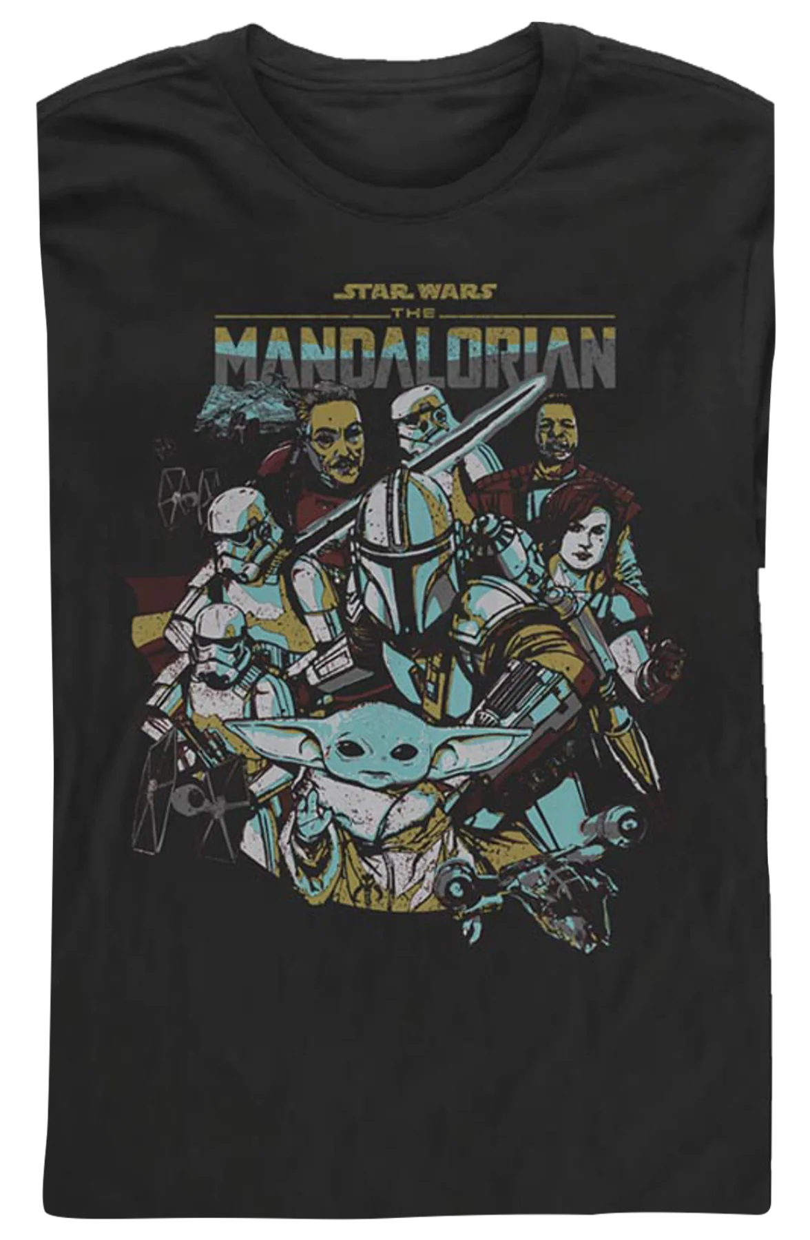 The Mandalorian Collage Star Wars Long Sleeve Shirt - Image 2