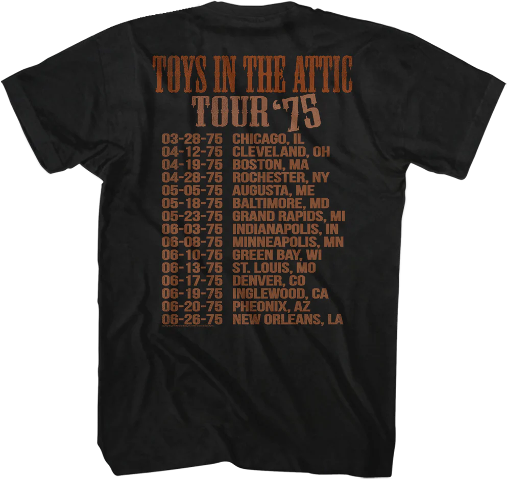 Toys In The Attic Tour '75 Aerosmith T-Shirt - Image 3