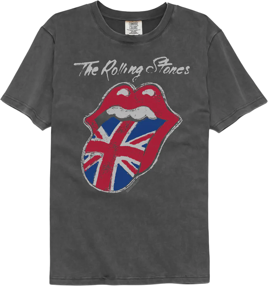 Union Jack Tongue Rolling Stones Comfort Colors Brand T-Shirt