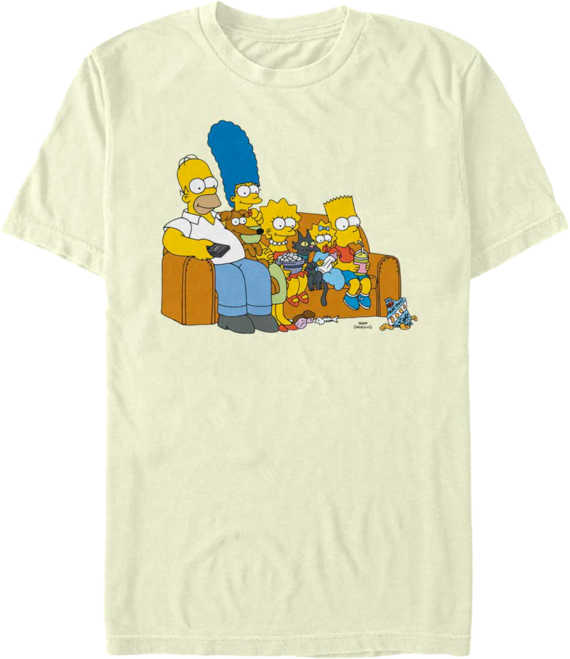 Vintage Family Couch The Simpsons T-Shirt