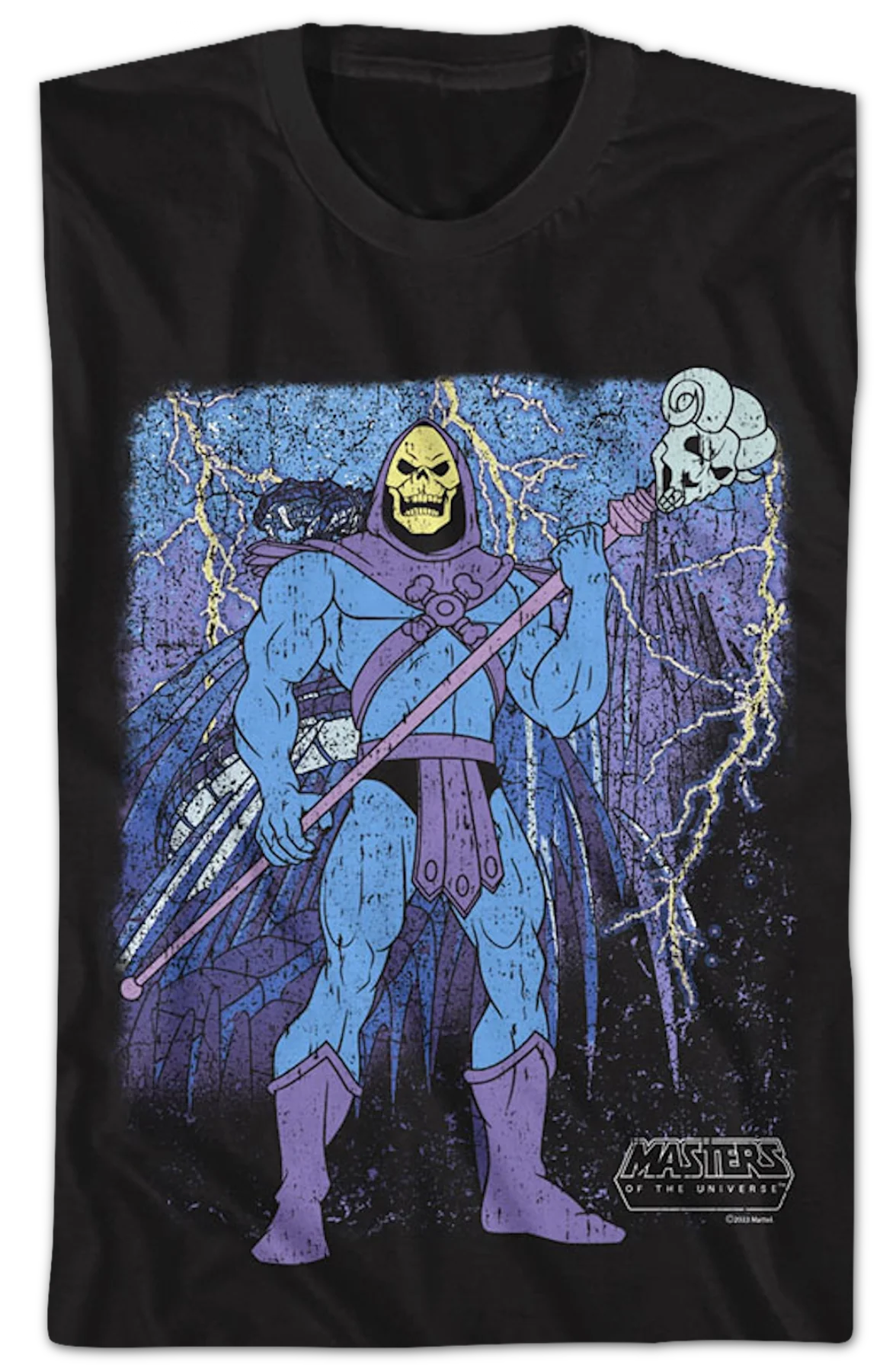 Vintage Skeletor Poster Masters of the Universe T-Shirt - Image 2