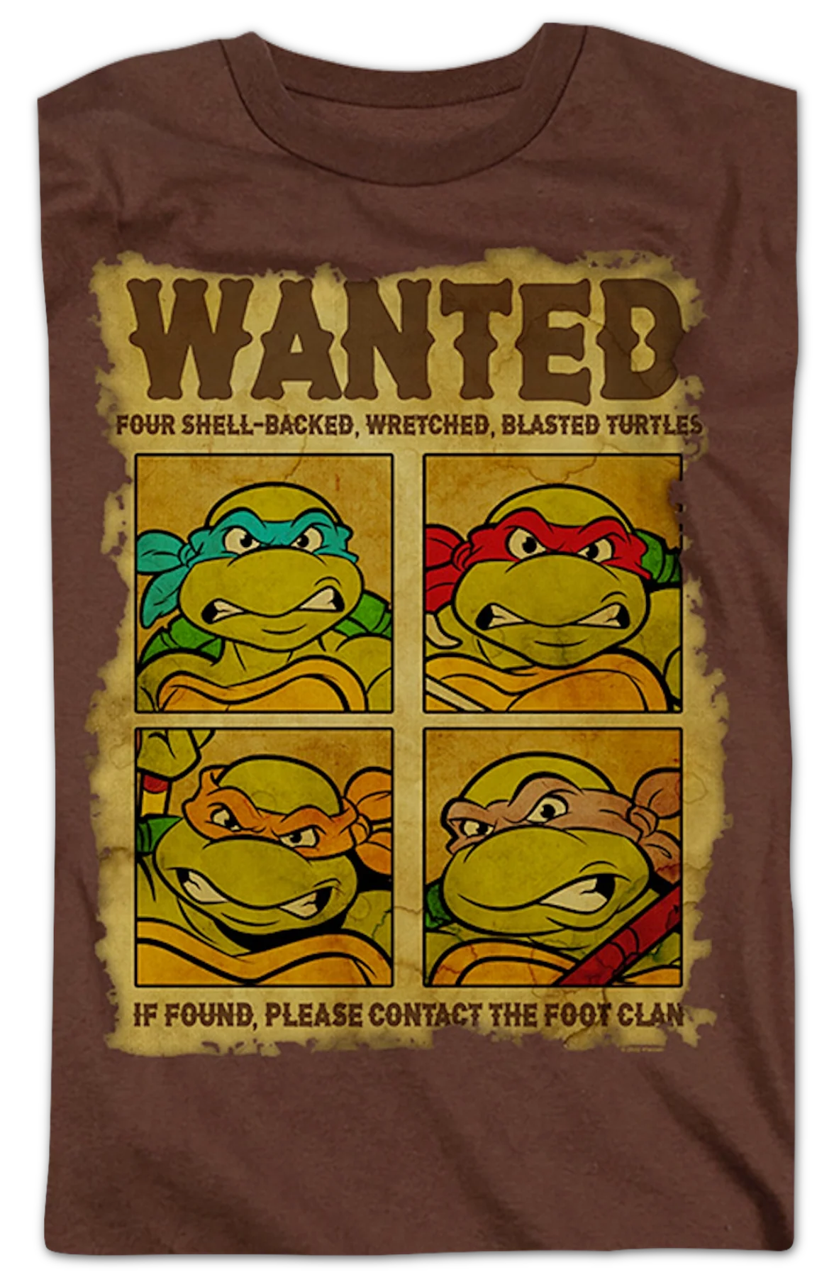 Wanted Poster Teenage Mutant Ninja Turtles T-Shirt - Image 2