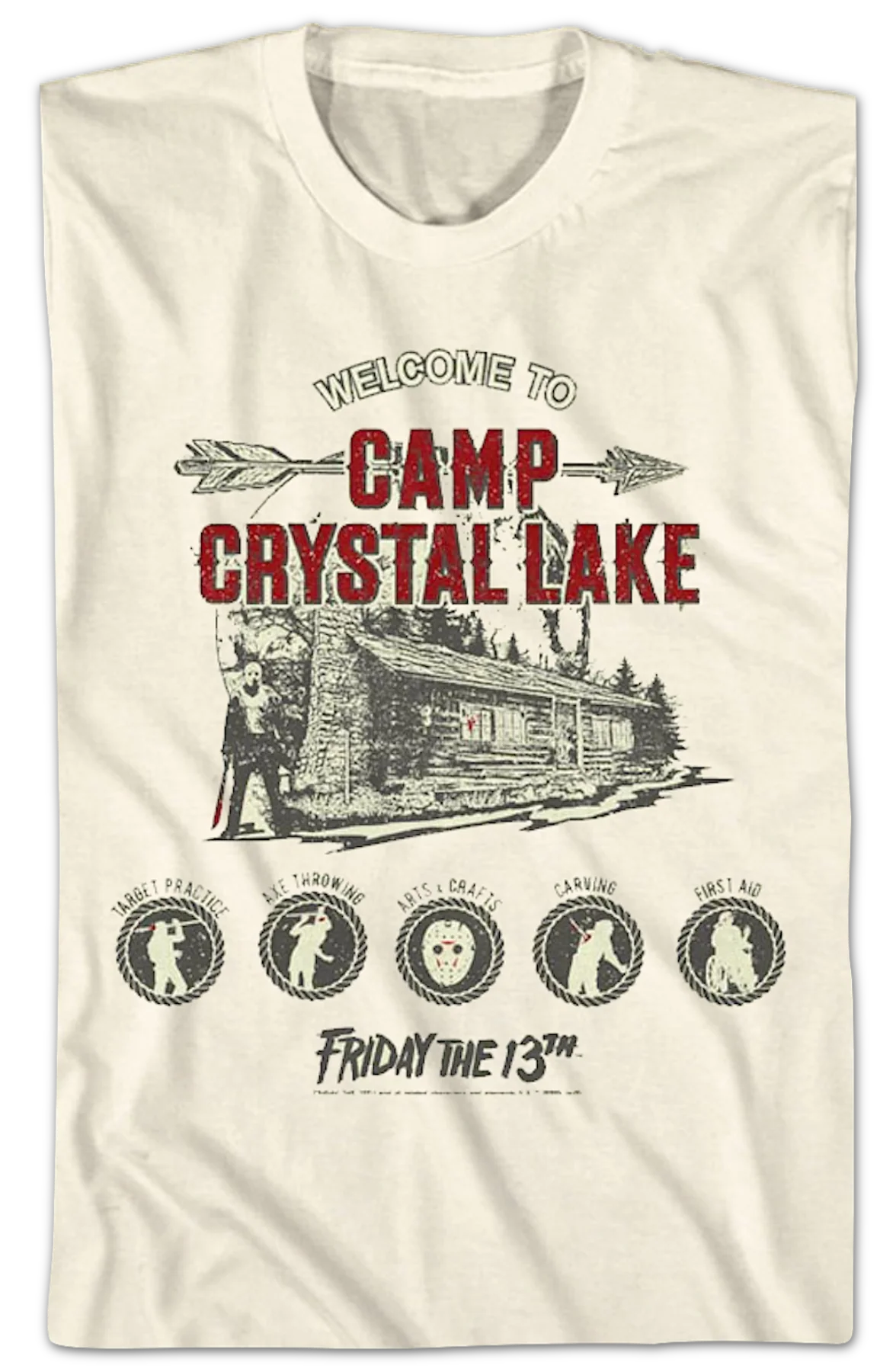 Welcome to Camp Crystal Lake Friday the 13th T-Shirt - Image 2