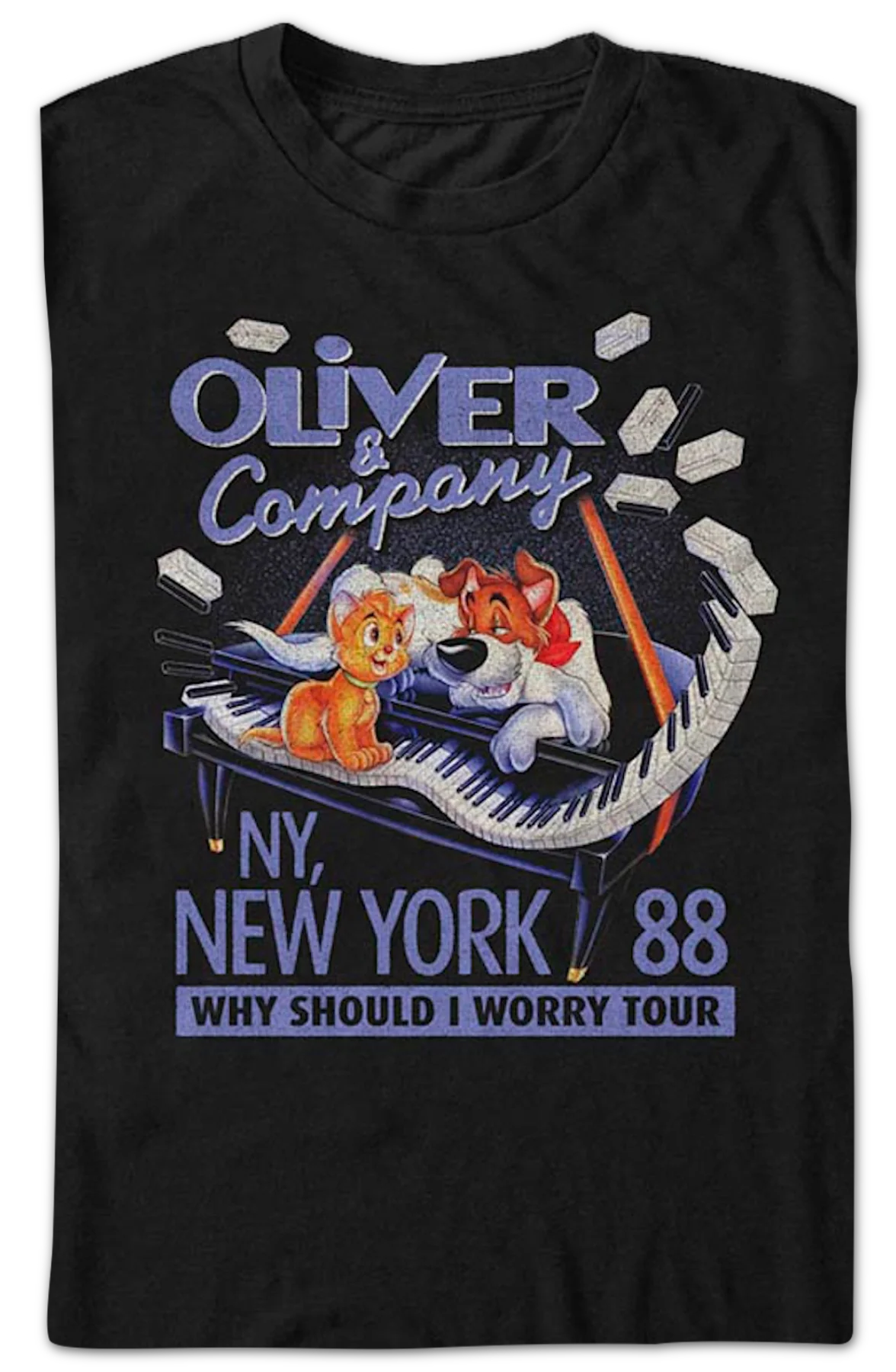Why Should I Worry Tour Oliver and Company Disney T-Shirt - Image 2