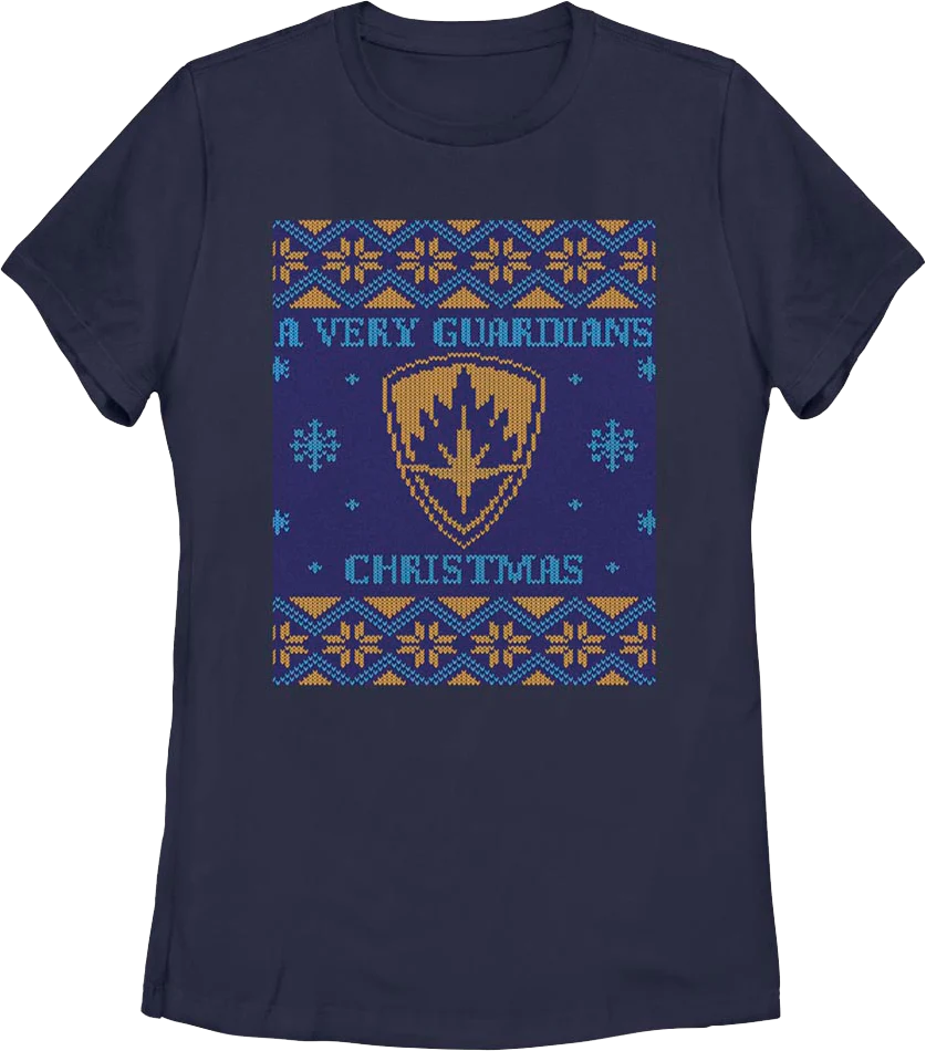 Womens A Very Guardians Christmas Marvel Comics Shirt