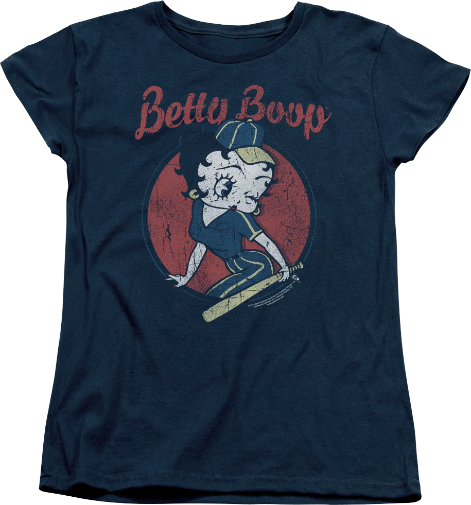Womens Baseball Betty Boop Shirt